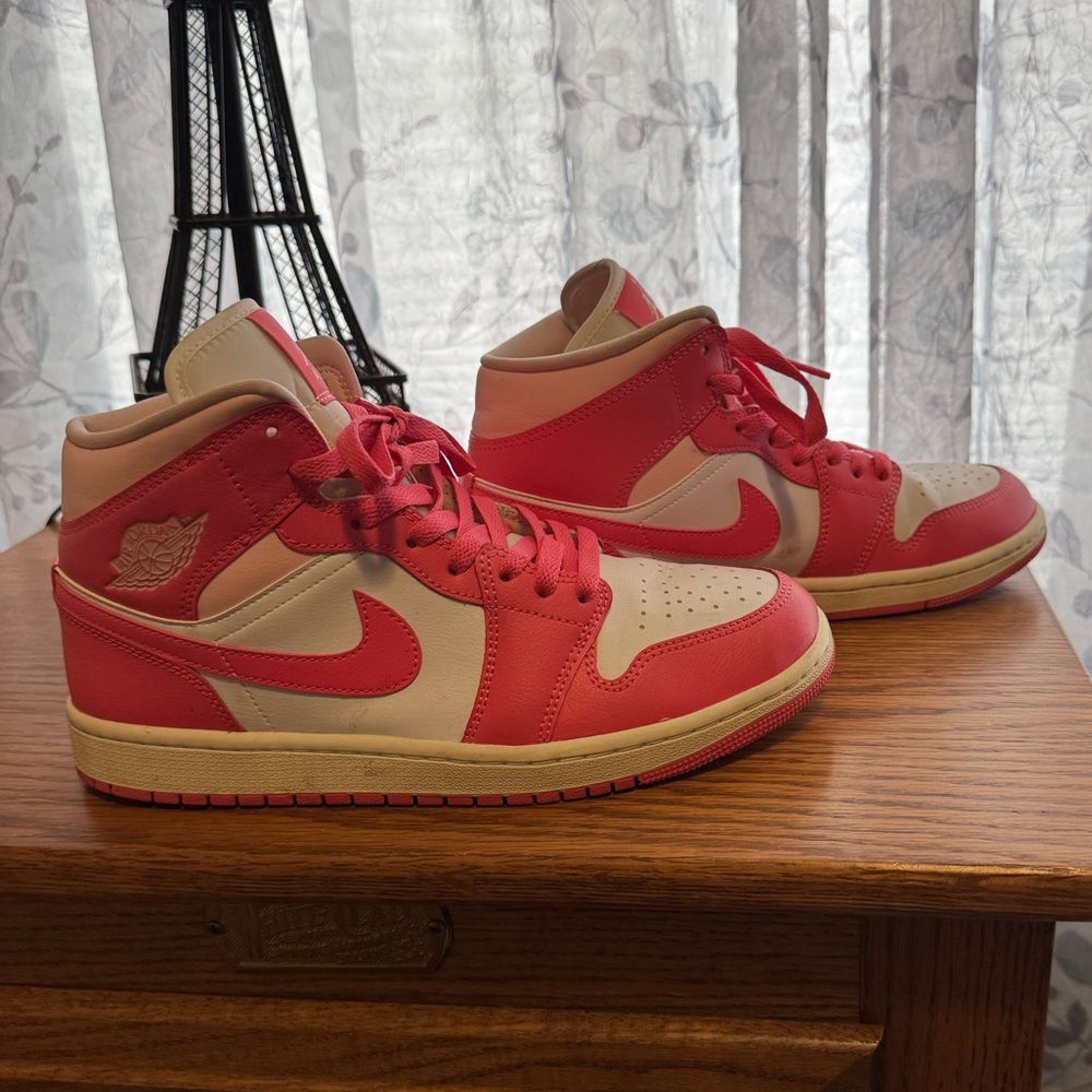 Women's Red and White Sneakers